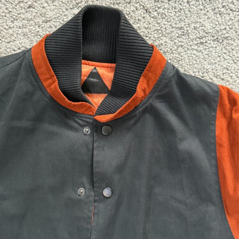 Black Scale Black and Orange Devil in the Details Bomber Jacket - Men's Size M - Picture 6 of 16